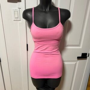 Pink Spaghetti Strap Tank Top